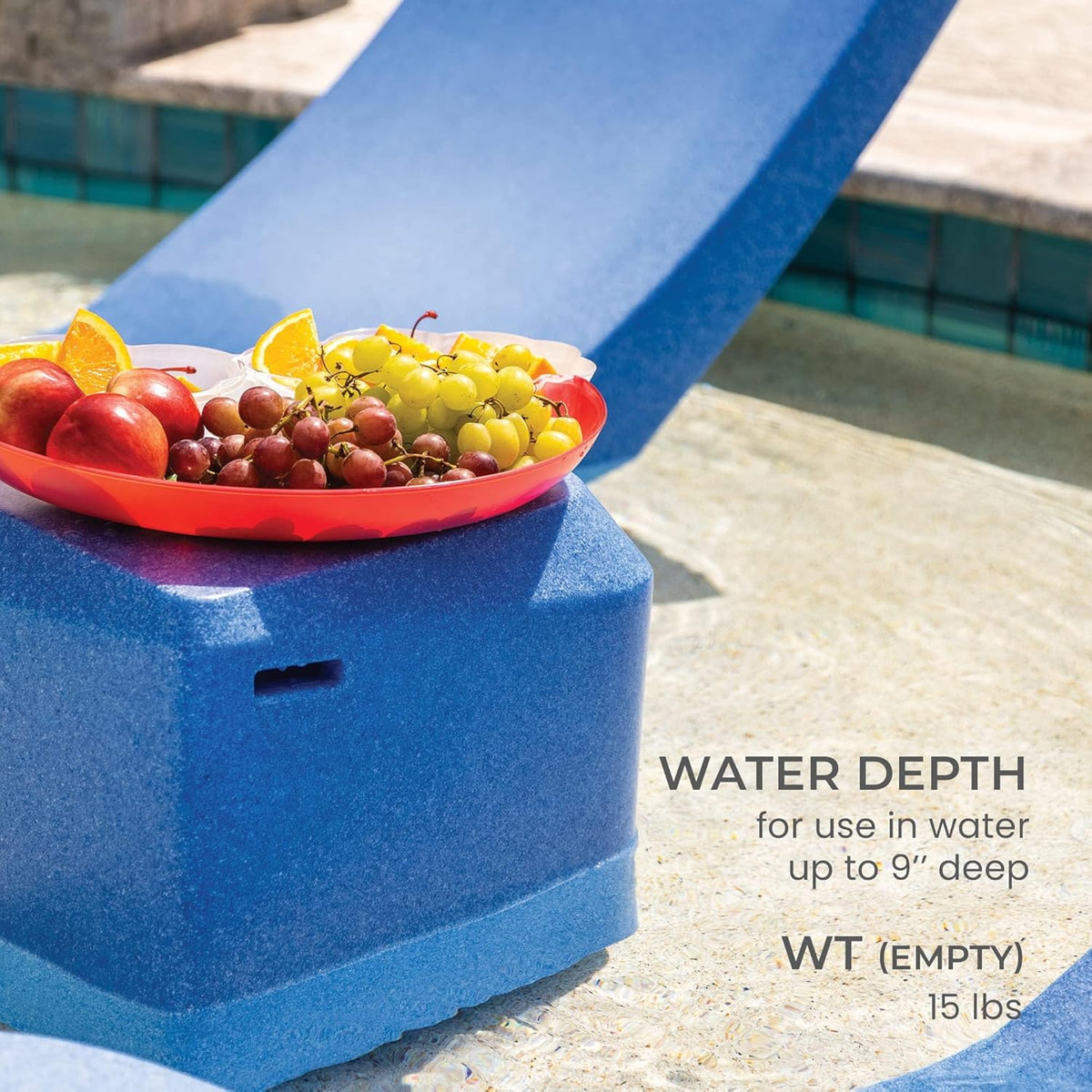 Classic White - in-Pool Chaise Lounger �� Designed for Water Depths Up to 9�� �� Aqua Outdoors �� Set of 2 �� Compatible with All Pool Types - Poolside & Sun Deck Tanning