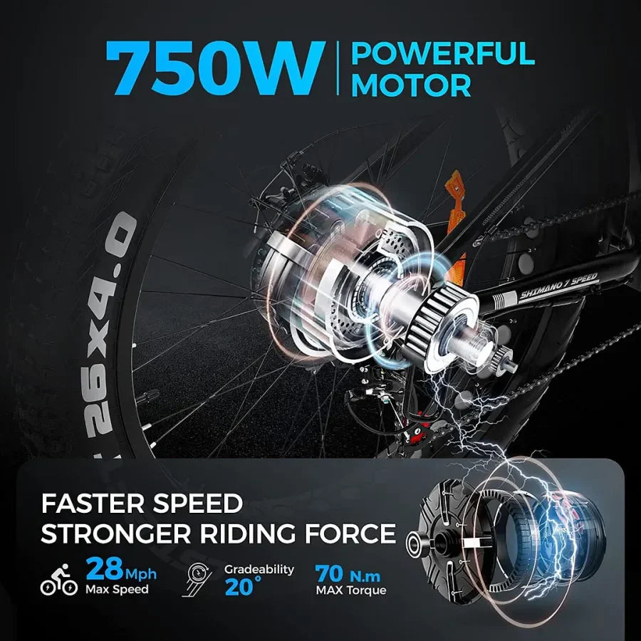���Clearance Sale��モ��Outdoor electric bike with 48V / 15Ah lithium battery��