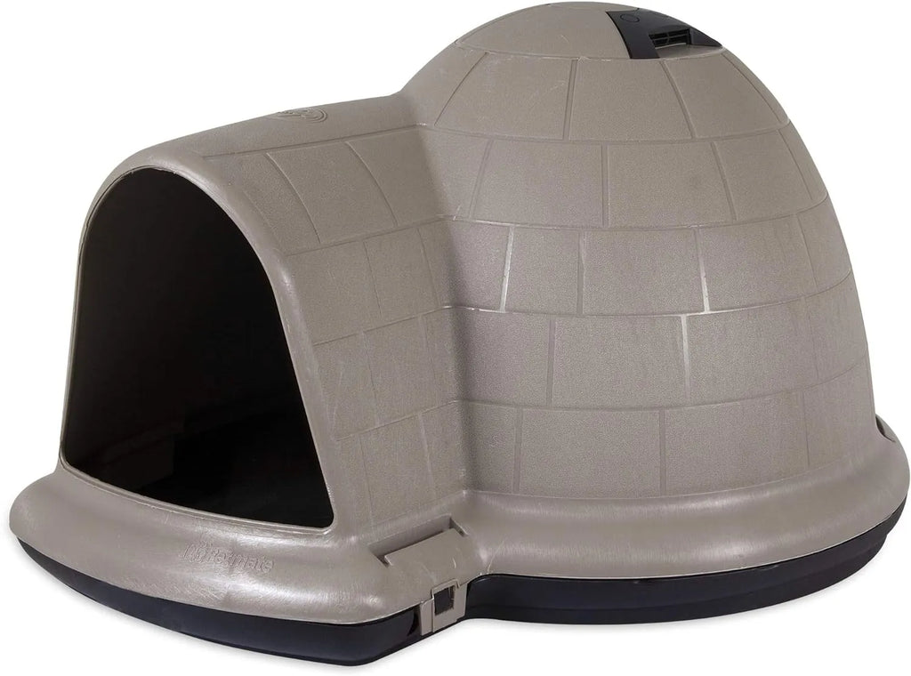 Petmate Indigo Dog House (Igloo Dog House, Made in USA with 90% Recycled Materials, All-Weather Protection Pet Shelter) for XL Dogs -90 to 125 pounds, Made in USA