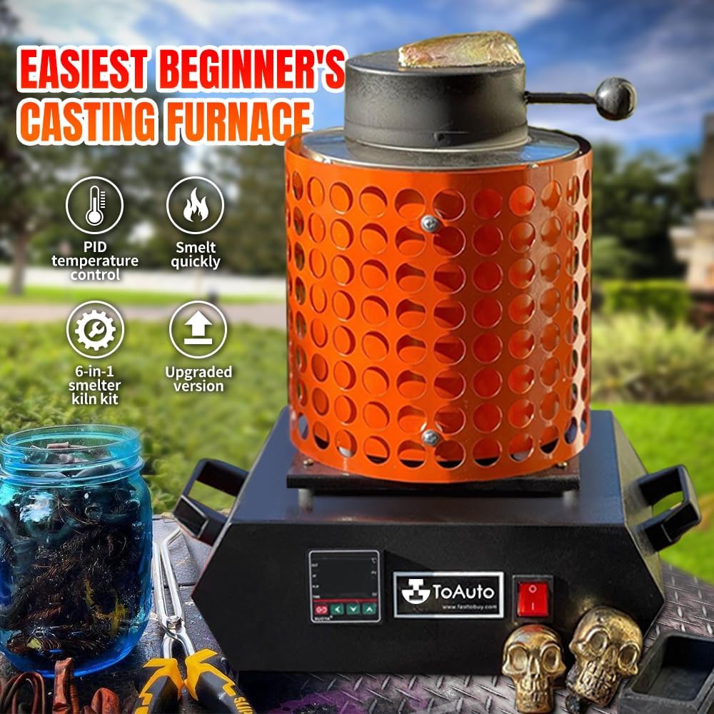 TOAUTO Gold Melting Furnace TGF3000-V1.1, 1+3KG, 1400W, 2100锟斤拷F