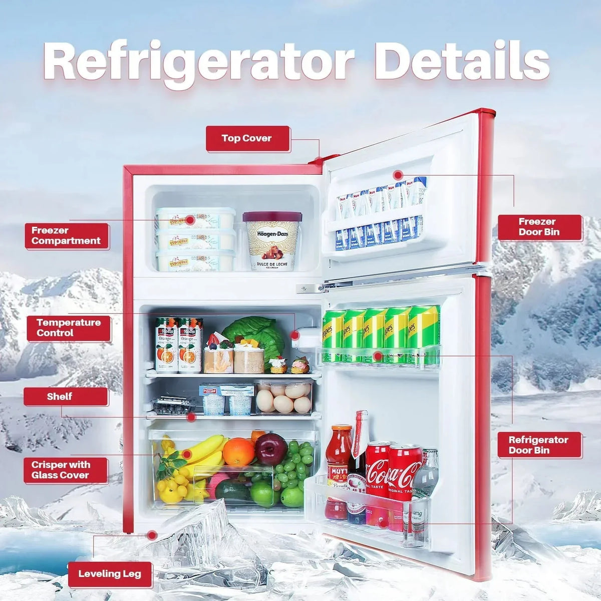 Compact Refrigerator with Freezer F6893