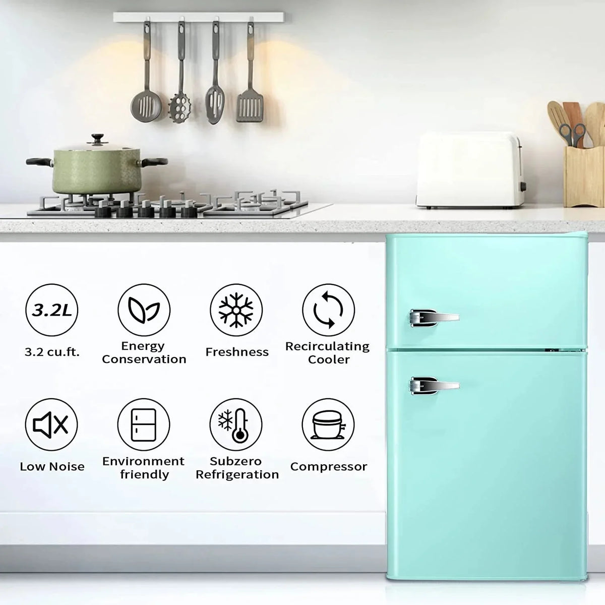 Compact Refrigerator with Freezer F6893