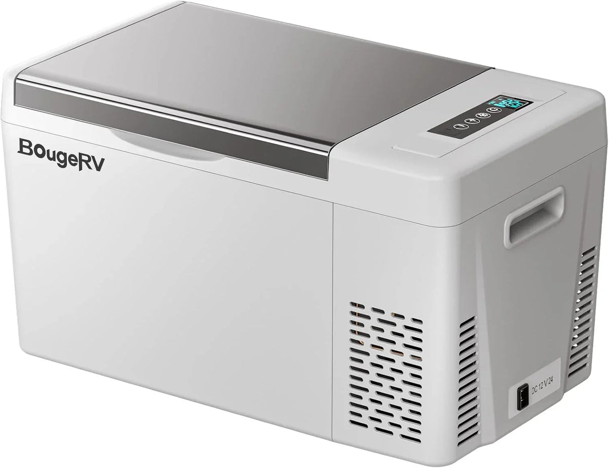 BougeRV 12 Volt Refrigerator 12V Car Fridge 23 Quart Portable Freezer Compressor Cooler 12/24V DC 110~240 Volt AC for Truck Van RV Camper SUV Travel Camping Road Trips Tailgating -7��~50��