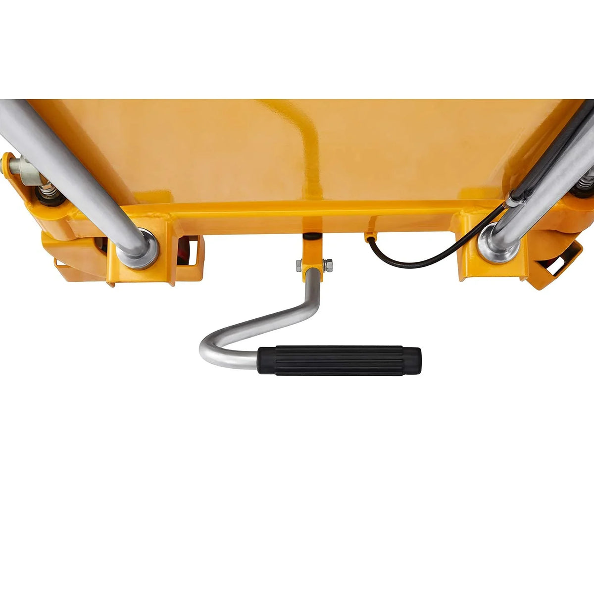 APOLLOLIFT Hydraulic Lift Table Cart �� 770 lbs Capacity, 51" Max Height, Double Scissor Lift with Safety Guard & 4 Wheels