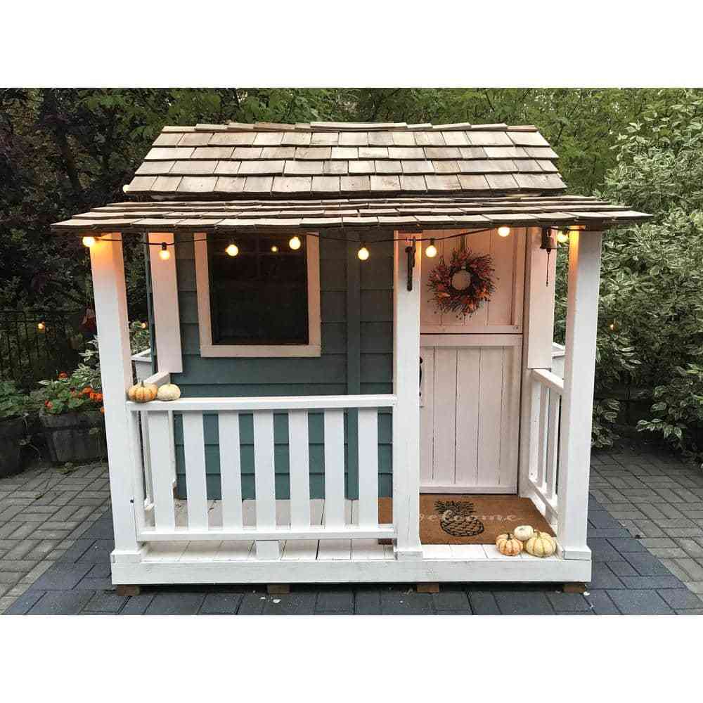 Outdoor Living Today Little Squirt 6 ft. Cedar Playhouse with Windows and Dutch Door