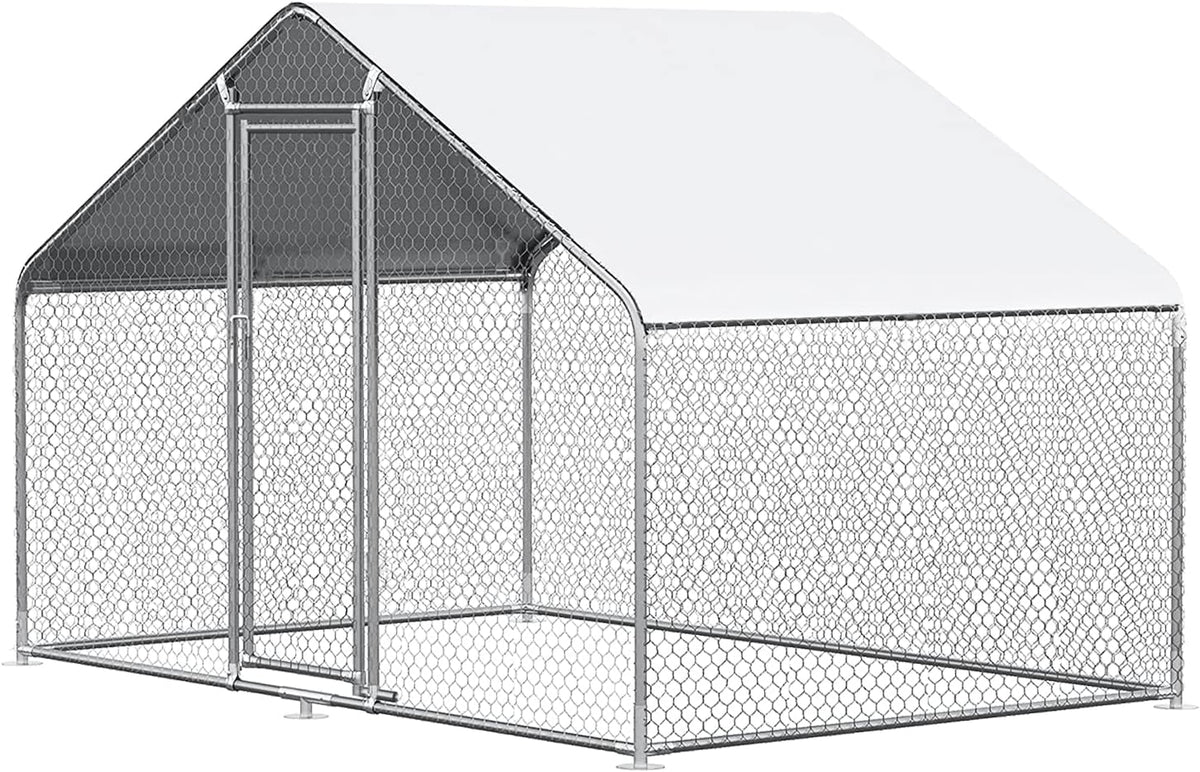 Chicken Coop Large Metal Chicken House/Pen for 6/10 Chickens Poultry Cage