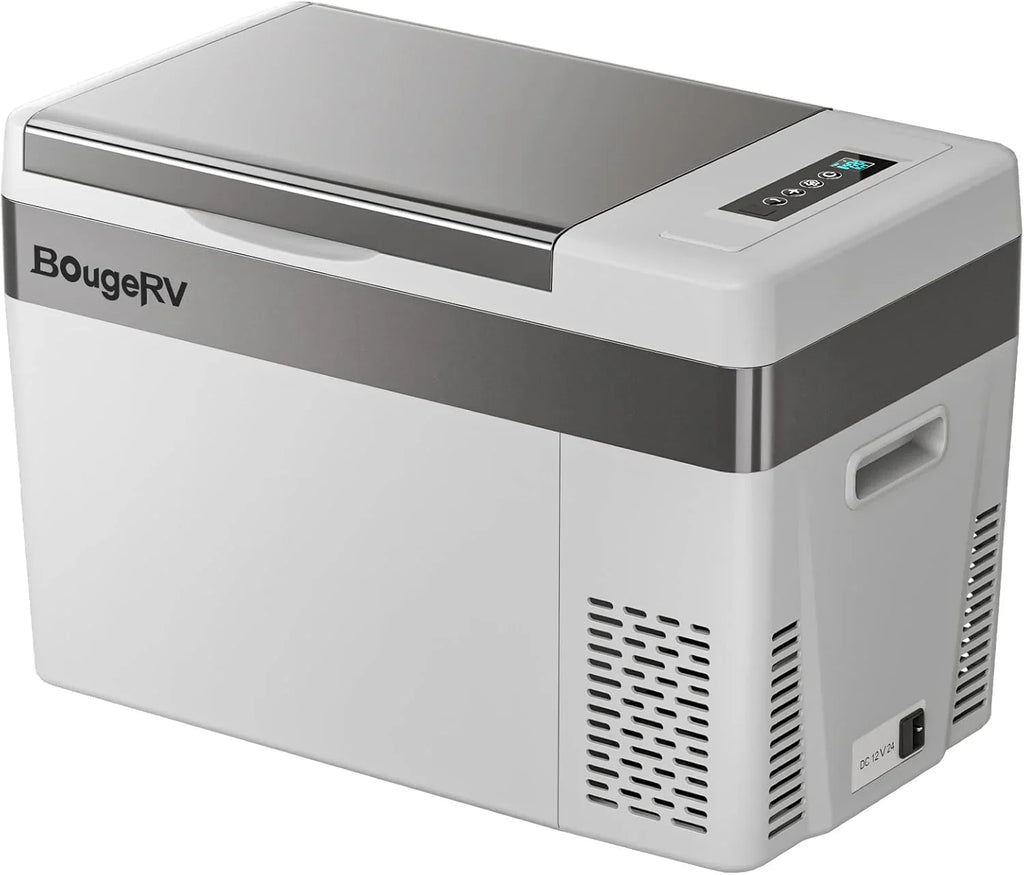 BougeRV 12 Volt Refrigerator 12V Car Fridge 23 Quart Portable Freezer Compressor Cooler 12/24V DC 110~240 Volt AC for Truck Van RV Camper SUV Travel Camping Road Trips Tailgating -7��~50��