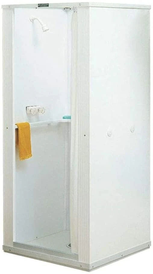 Portable Compact Mobile Home Stand Up Shower Stall Kit 32 in x 32 in