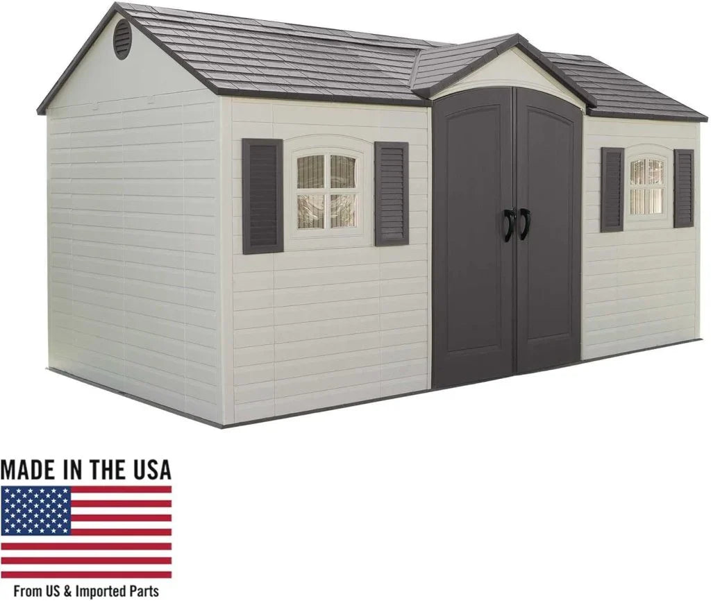 Lifetime 6446 Outdoor Storage Shed, 8 x 15 Foot, Desert Sand