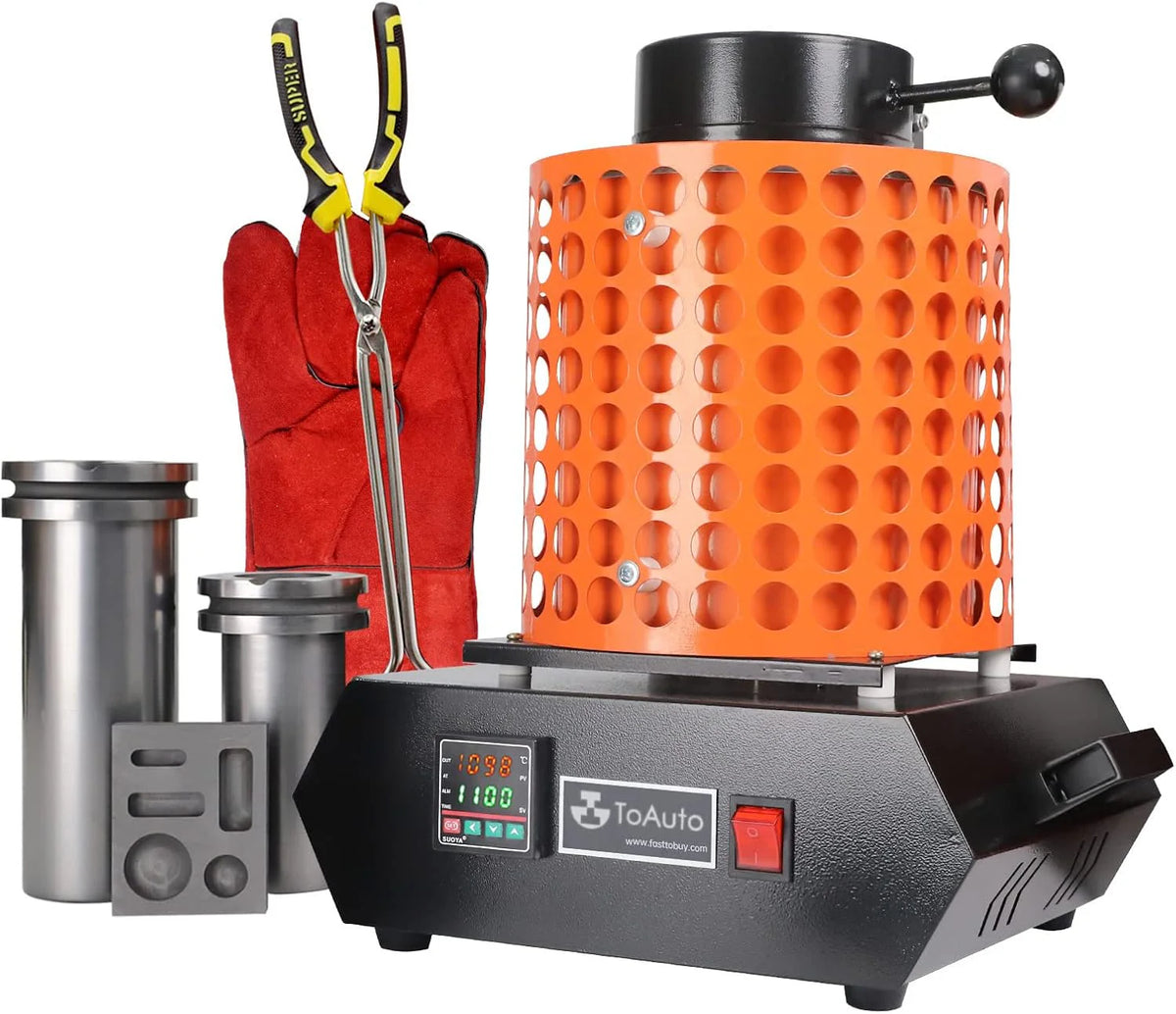 TOAUTO Gold Melting Furnace TGF3000-V1.1, 1+3KG, 1400W, 2100锟斤拷F