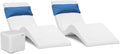 Classic White - in-Pool Chaise Lounger �� Designed for Water Depths Up to 9�� �� Aqua Outdoors �� Set of 2 �� Compatible with All Pool Types - Poolside & Sun Deck Tanning