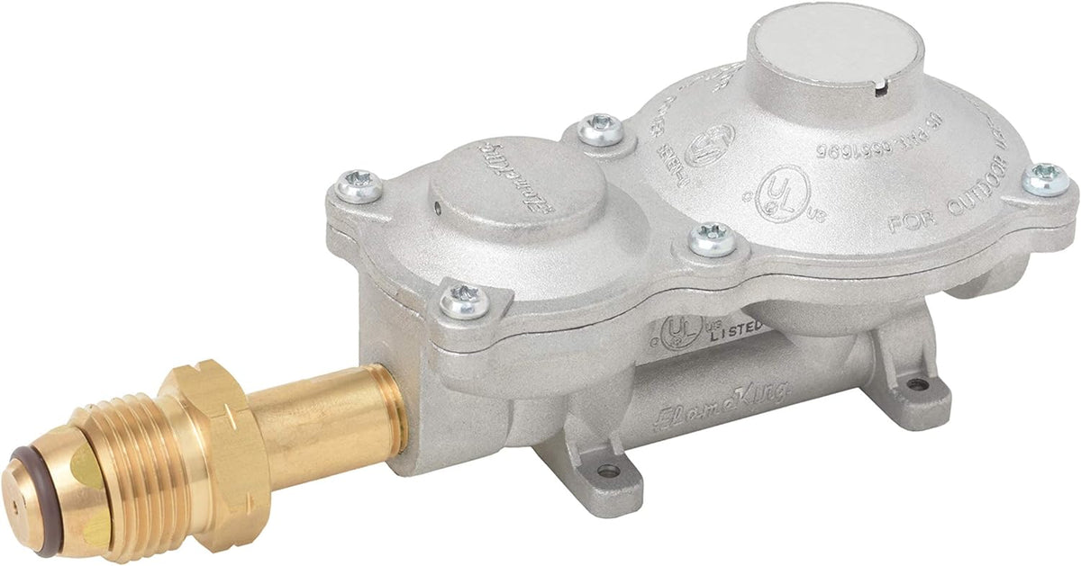 Steel Propane Tank Cylinder with POL Valve and Collar, Great for Mixed Heating Systems, Home fireplaces, Dryers and Grills-Flame King