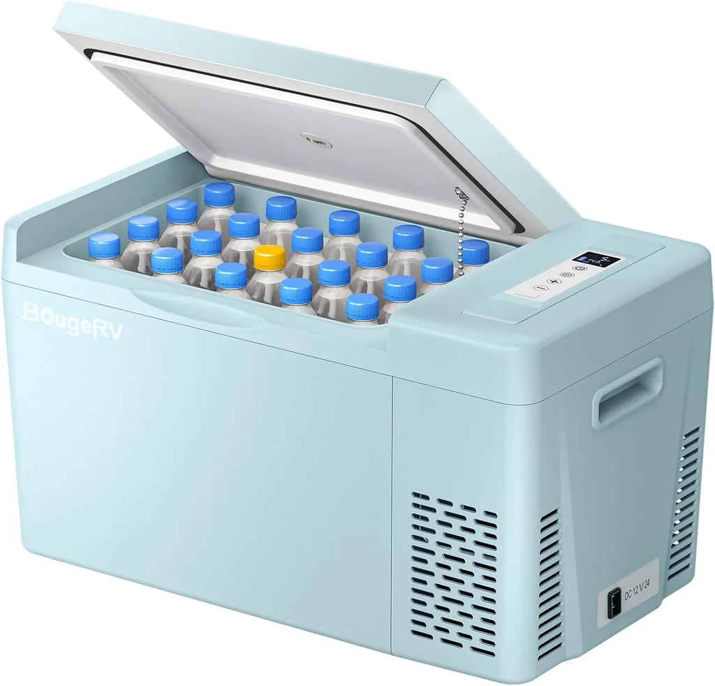 BougeRV 12 Volt Refrigerator 12V Car Fridge 23 Quart Portable Freezer Compressor Cooler 12/24V DC 110~240 Volt AC for Truck Van RV Camper SUV Travel Camping Road Trips Tailgating -7��~50��