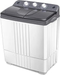 Portable washing machine, capacity 20 pounds, combined design, with the washing machine weighing 12 pounds and the spin dryer weighing 8 pounds. Suitable for use in apartments and campers. Available in gray and white styles.