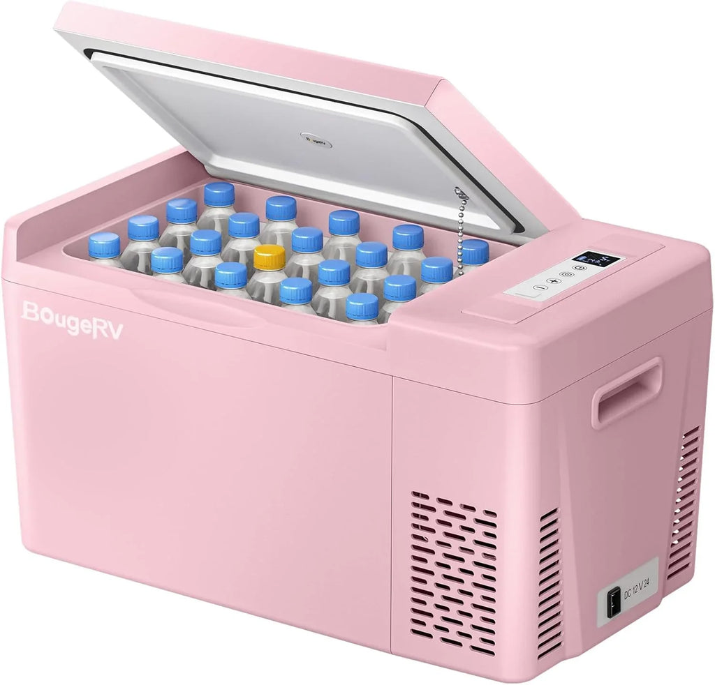 BougeRV 12 Volt Refrigerator 12V Car Fridge 23 Quart Portable Freezer Compressor Cooler 12/24V DC 110~240 Volt AC for Truck Van RV Camper SUV Travel Camping Road Trips Tailgating -7��~50��