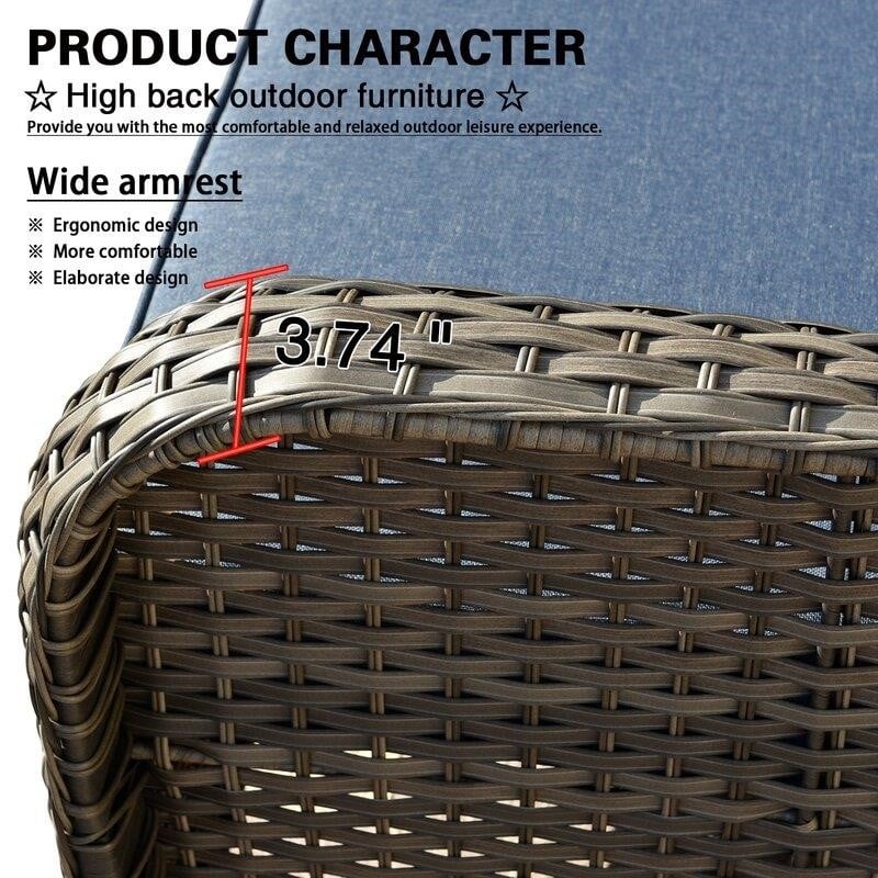 Latimer Wicker/Rattan 5 - Person Seating Group with Cushions