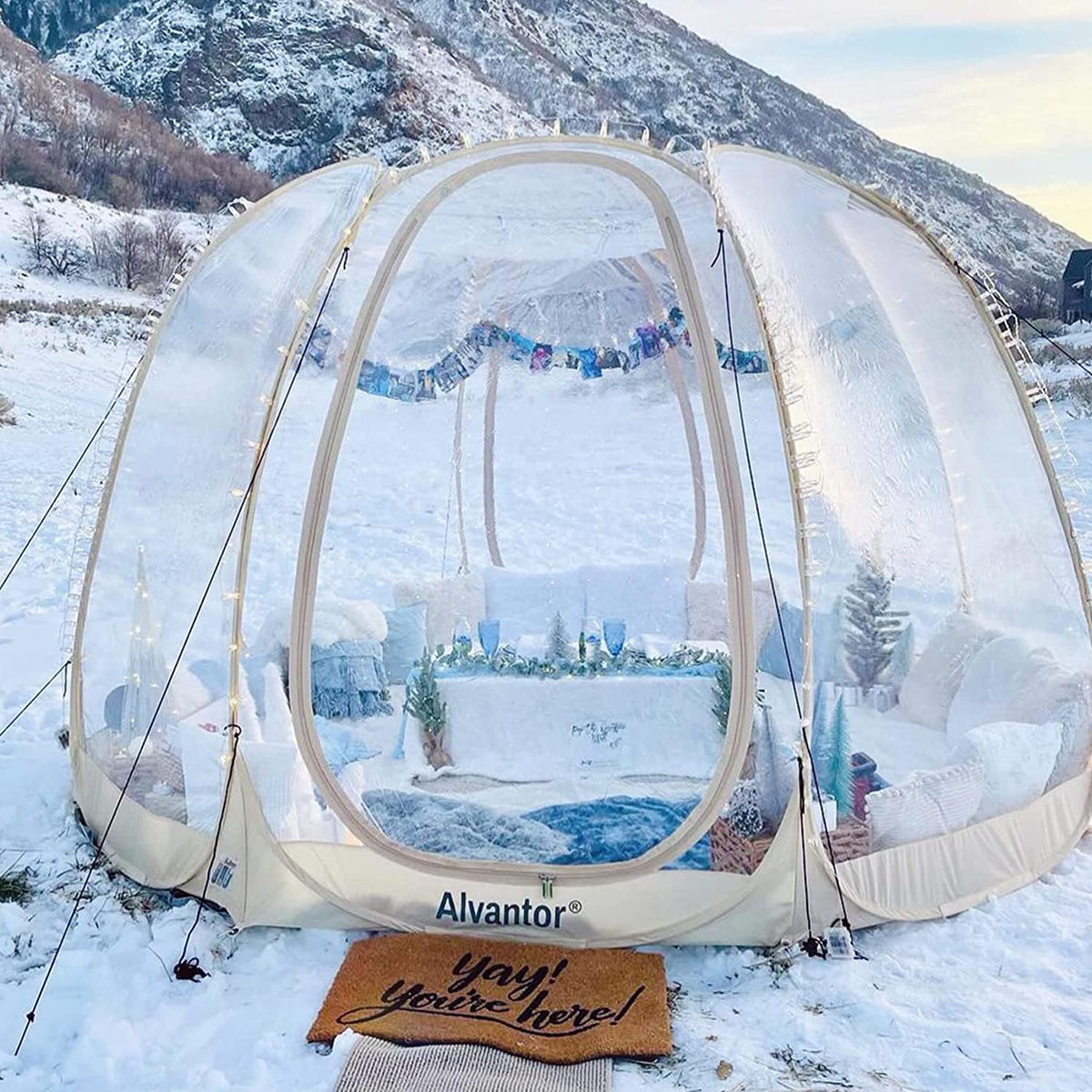 Bubble Tent Pop Up Gazebo, 8-10 Person Igloo Dome Garden Patio Canopy Shelter