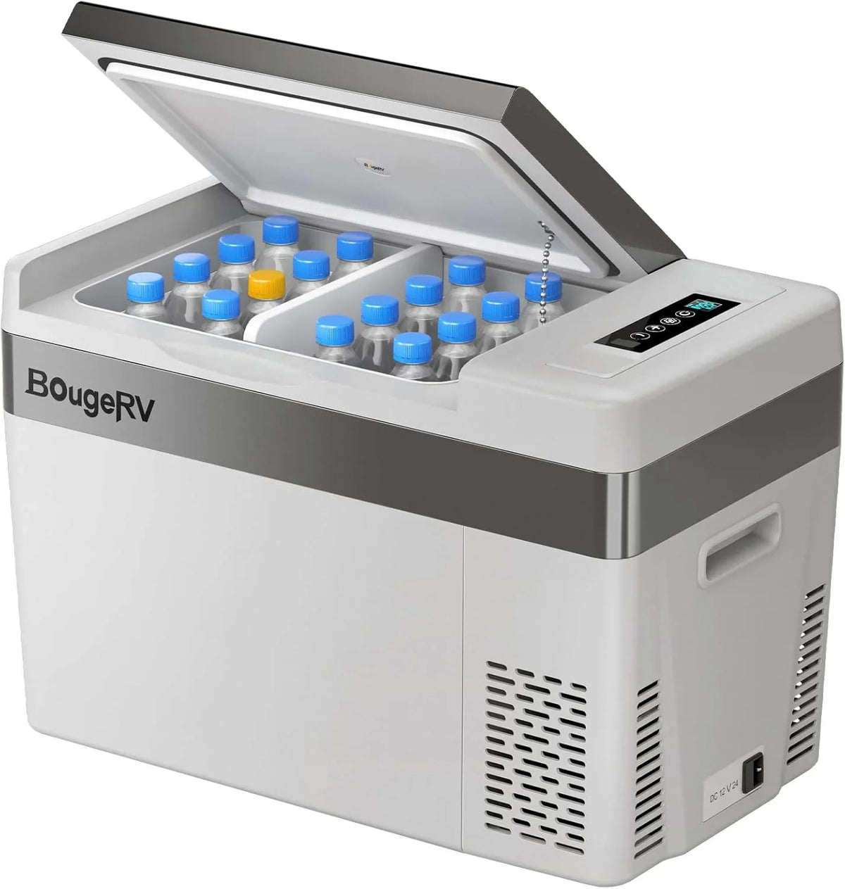 BougeRV 12 Volt Refrigerator 12V Car Fridge 23 Quart Portable Freezer Compressor Cooler 12/24V DC 110~240 Volt AC for Truck Van RV Camper SUV Travel Camping Road Trips Tailgating -7��~50��