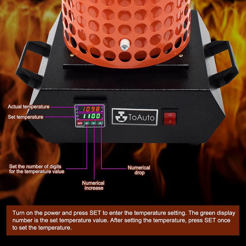 TOAUTO Gold Melting Furnace TGF3000-V1.1, 1+3KG, 1400W, 2100锟斤拷F