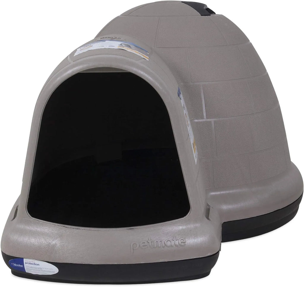 Petmate Indigo Dog House (Igloo Dog House, Made in USA with 90% Recycled Materials, All-Weather Protection Pet Shelter) for XL Dogs -90 to 125 pounds, Made in USA