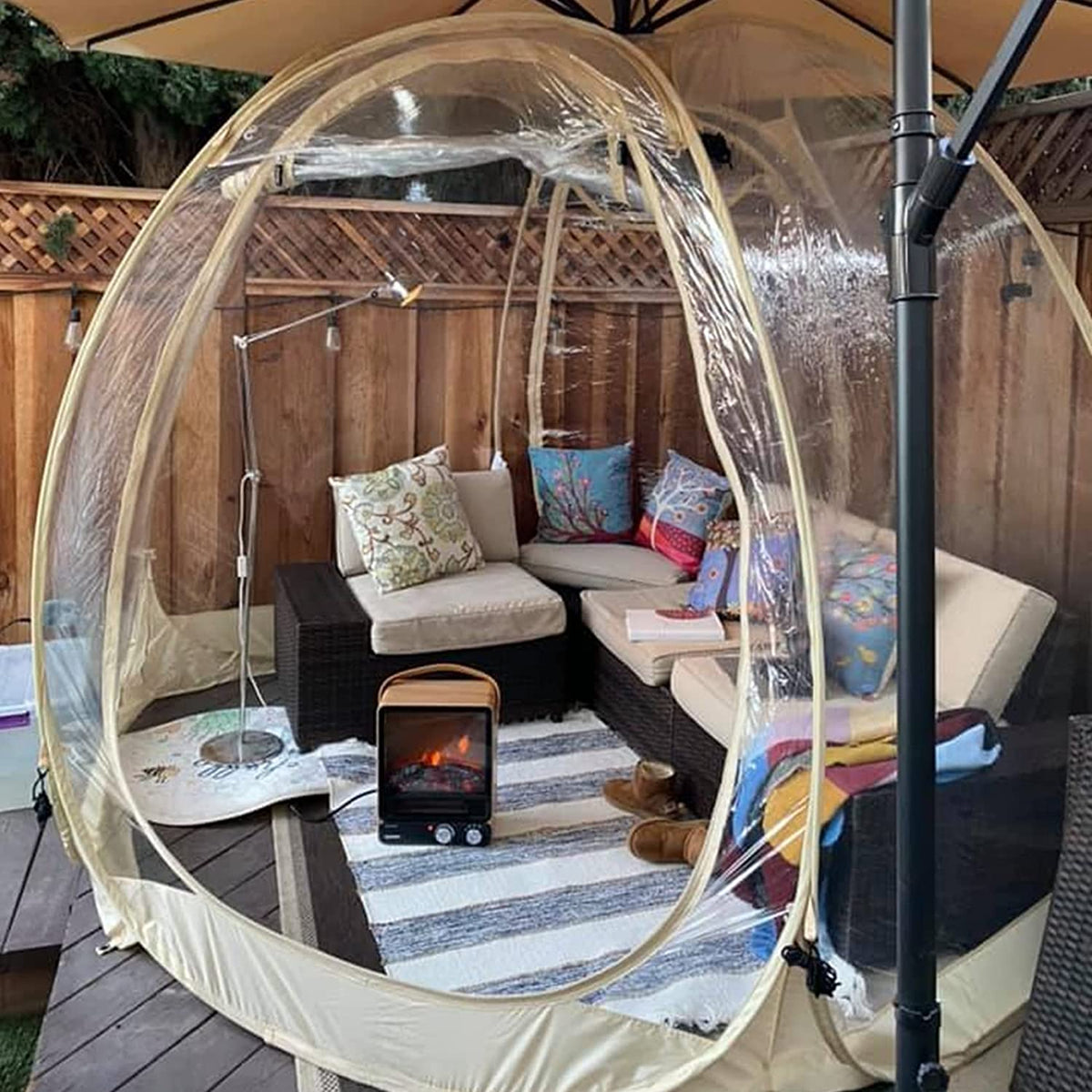 Bubble Tent Pop Up Gazebo, 8-10 Person Igloo Dome Garden Patio Canopy Shelter