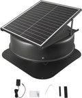 Roof attic exhaust fan, 50-watt intelligent solar roof ventilation fan, equipped with thermostat, remote control, 3000 cubic feet per minute airflow, built-in smoke sensor and automatic stop function (for cooling and dehumidification)